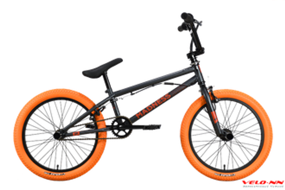 Велосипед Stark'23 Madness BMX 2 серый/оранжевый/оранжевый