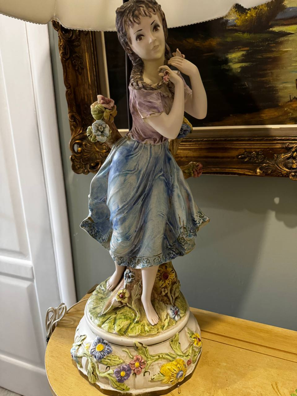 Винтажные настольные лампы Каподимонте.(Capodimonte)