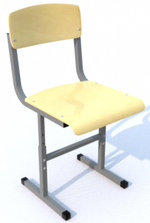 Стул школьный на полозьях Классический регулируемый