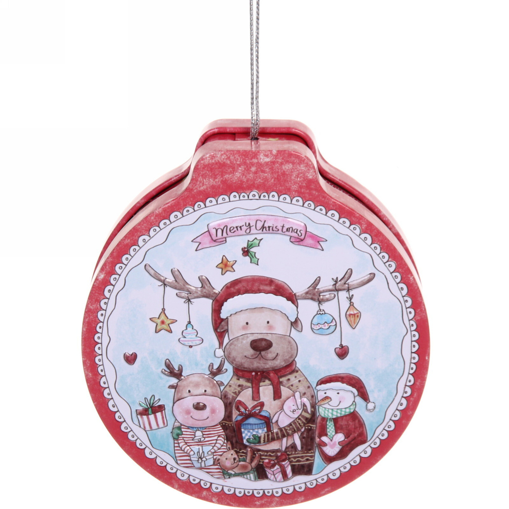 Банка жестяная 200мл 11,2*12,2*4см «Лосик» двухсторонняя