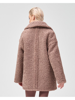 Двусторонняя дубленка из искусственного меха тедди чебурашка, SilverFox (арт. S1183-200)