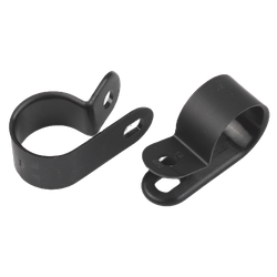 Скоба кабельная нейлоновая под винт ЭРА NO-225-296 6 мм чёрная 10 шт