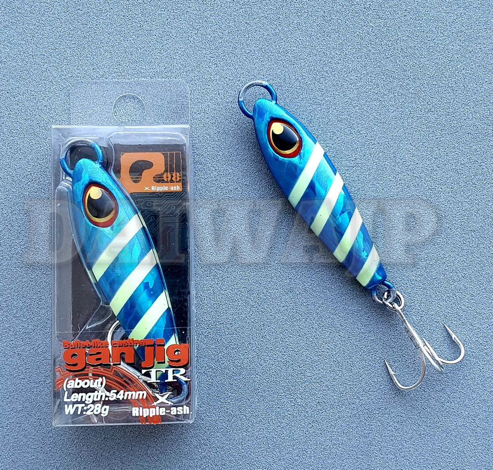 Пилькер TSURUGIYA GAN JIG 35g Zebra Blue Glow