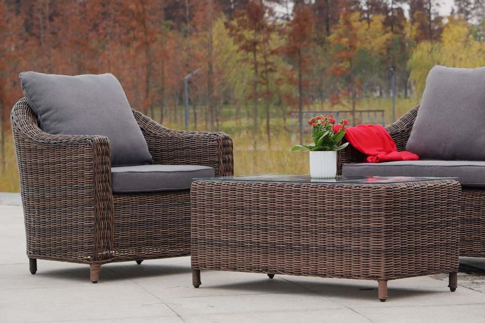 "Кон Панна" лаунж-зона из искусственного ротанга, цвет коричневый