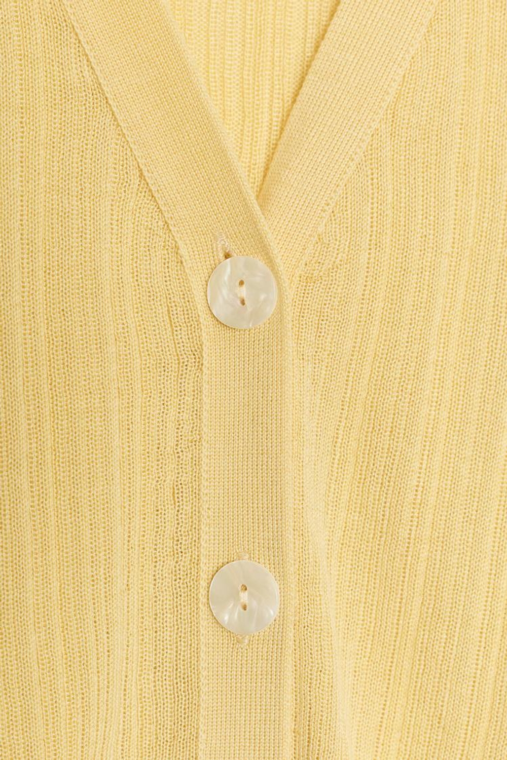 ZARA КАРДИГАН В РУБЧИК, ЖЕЛТЫЙ