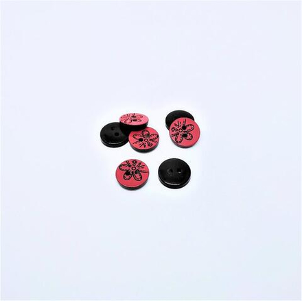 Пуговицы №15/15, 2пр., 11мм, красный (CB M-83)