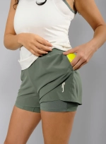 Шорты женские RS Performance Court 2 in 1 with ball pocket Court Green/Court White (222W305011/608)