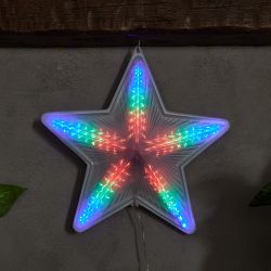 ULD-H4748-045-DTA MULTI IP20 STAR Фигура светодиодная Звезда. 47х48 см. Подвесная. 45 светодиодов. Красный. зеленый. синий свет. Провод прозрачный. TM Uniel.