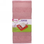 Коврик для сушки посуды 38*50см «Полоски» розовый