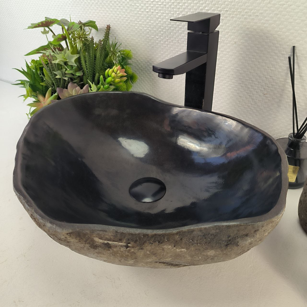 Раковина из речного камня RS-65430 46*37*14 0856