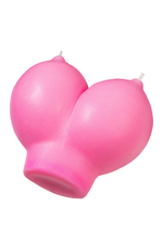 Розовая свеча «Сиськи» - 150 гр. (Цвет: розовый)