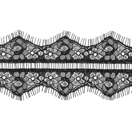 Кружево французское шир.8см черный арт.J310-2
