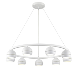 8254/9 COMFI LN26 246 белый металл Светильник подвесной LED GX53 8*7W 220V LUAZANA