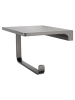 Держатель для туалетной бумаги с полкой WONZON & WOGHAND ECLIPSE, Темный графит (WW-9126-BGM)