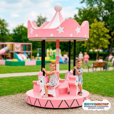 Детский аттракцион 4kids Карусель «Розовые сны» c электроприводом