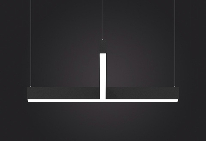 Светильник LED Т-образный LP85-BEND-T-920 37Вт 3000К черный 920х485х80мм DIOLUM