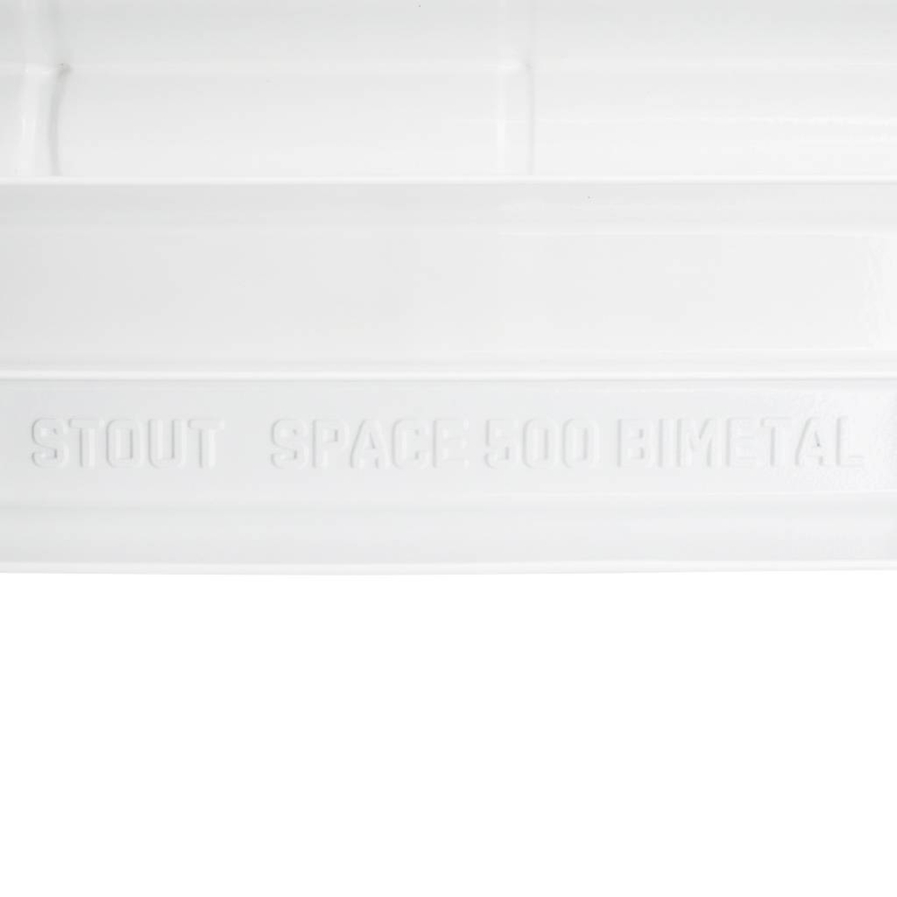 STOUT  Space 500 14 секций радиатор биметаллический боковое подключение RAL9016