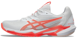 Женские Кроссовки теннисные Asics Solution Speed FF 3 - white/sun coral