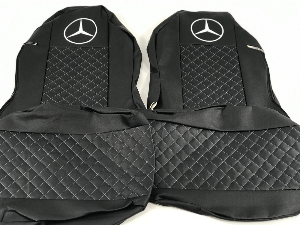 Чехлы кожаные стеганые вышивка MERCEDES MP2/MP3 2004-2013 г. MR41 Польша
