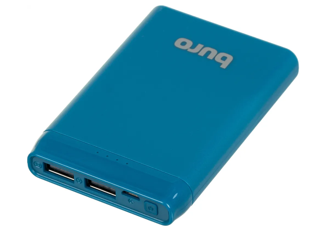 Buro Внешний аккумулятор BP05B 5000mAh 2.1A 2xUSB синий (BP05B10PBL), 5000 мАч, синий