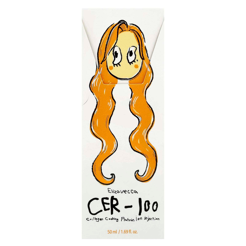 Elizavecca, CER-100, эссенция для волос с коллагеном, 50 мл (1,69 жидк. унции)