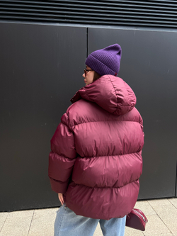 Пуховик Энни свекольный