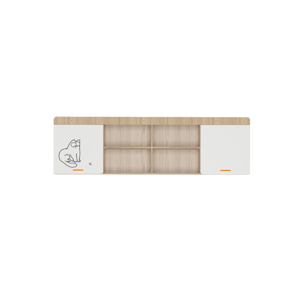 Навесная полка Кот 7.1 Туя светлая,белый