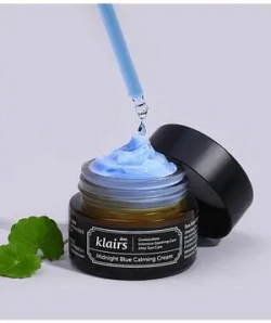 Dear, Klairs Midnight Blue Calming Cream ночной успокаивающий, регенерирующий крем с центеллой и пептидами