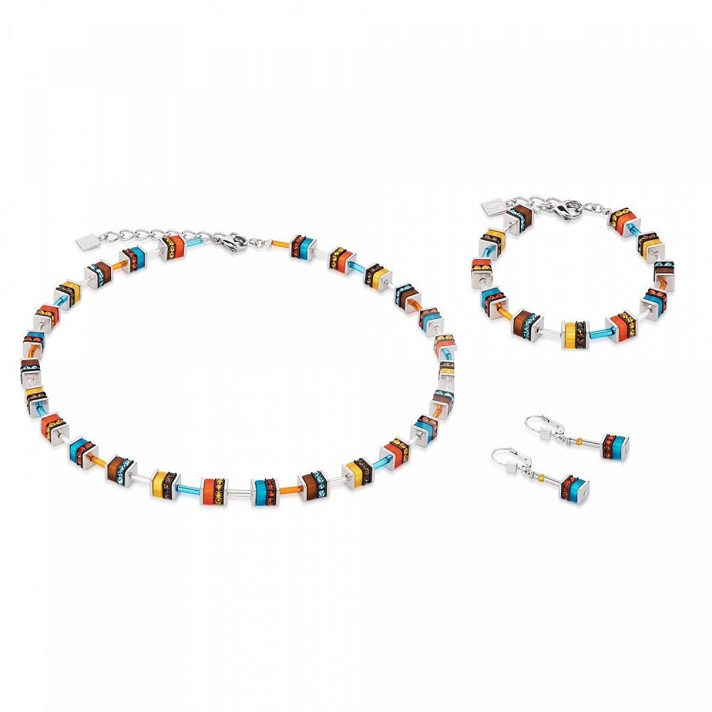 Серьги Coeur de Lion 4409/20-1563 цвет голубой, оранжевый