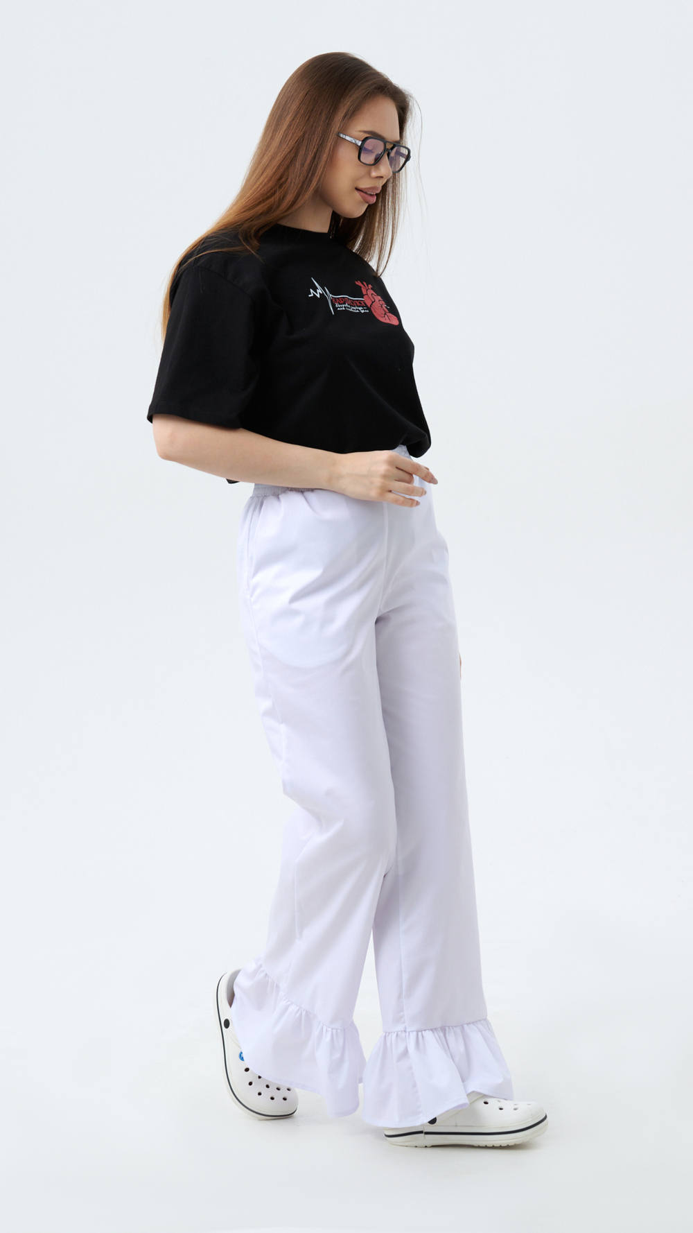 Брюки медицинские с воланами №0