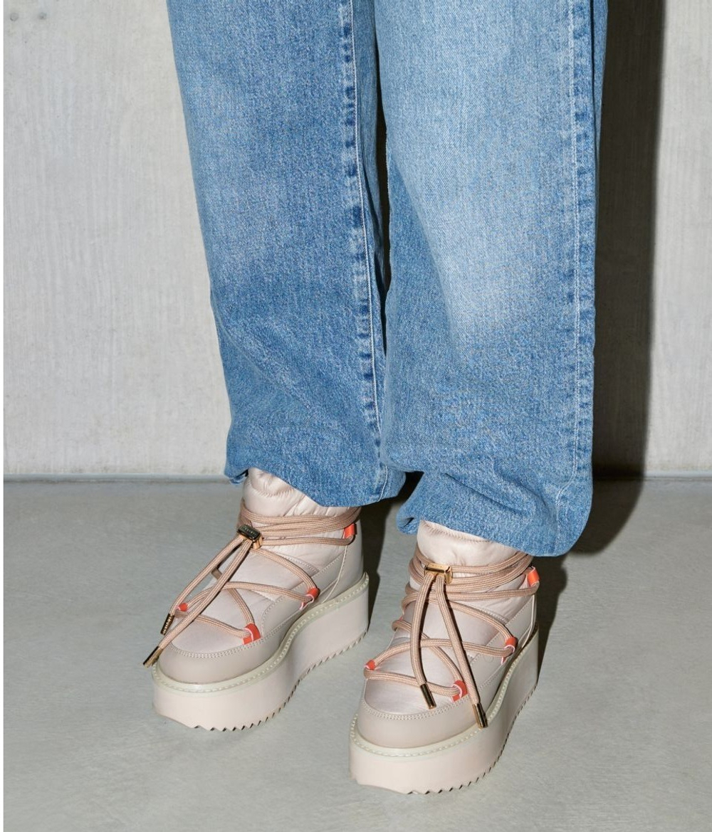 Комбинированные полусапоги INUIKII 75205-110 Technical Platform Beige