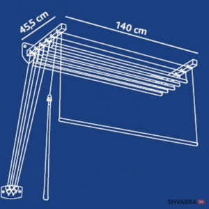 Настенная сушилка для белья Виледа Хайлайн 140 (Vileda Highline 140)