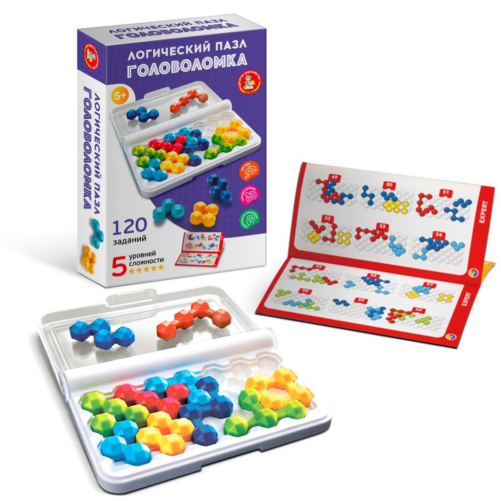 Игра головоломка Логический пазл фигурная 10 эл Учись играя