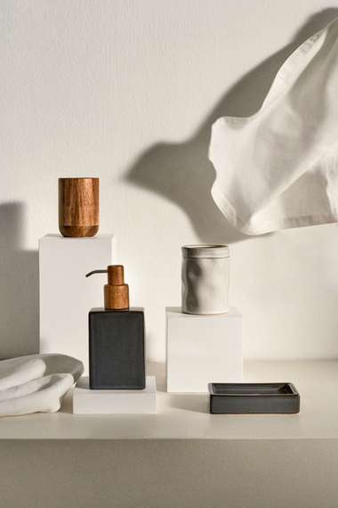 Silvet Держатель для зубных щеток из керамогранита сине-серого