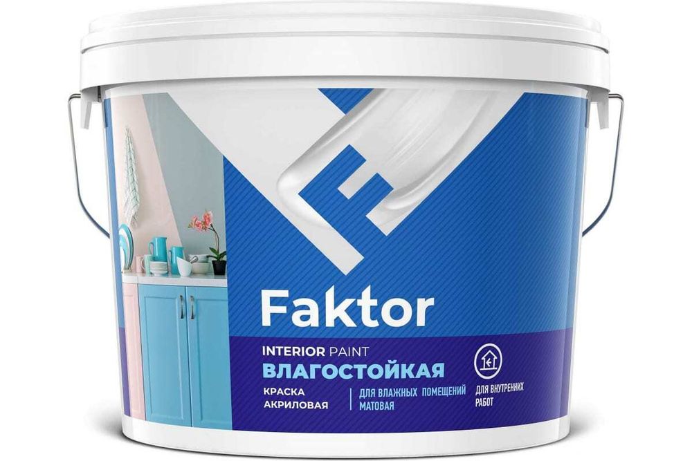 Краска В/Д 6кг влагостойкая Фактор ЯК