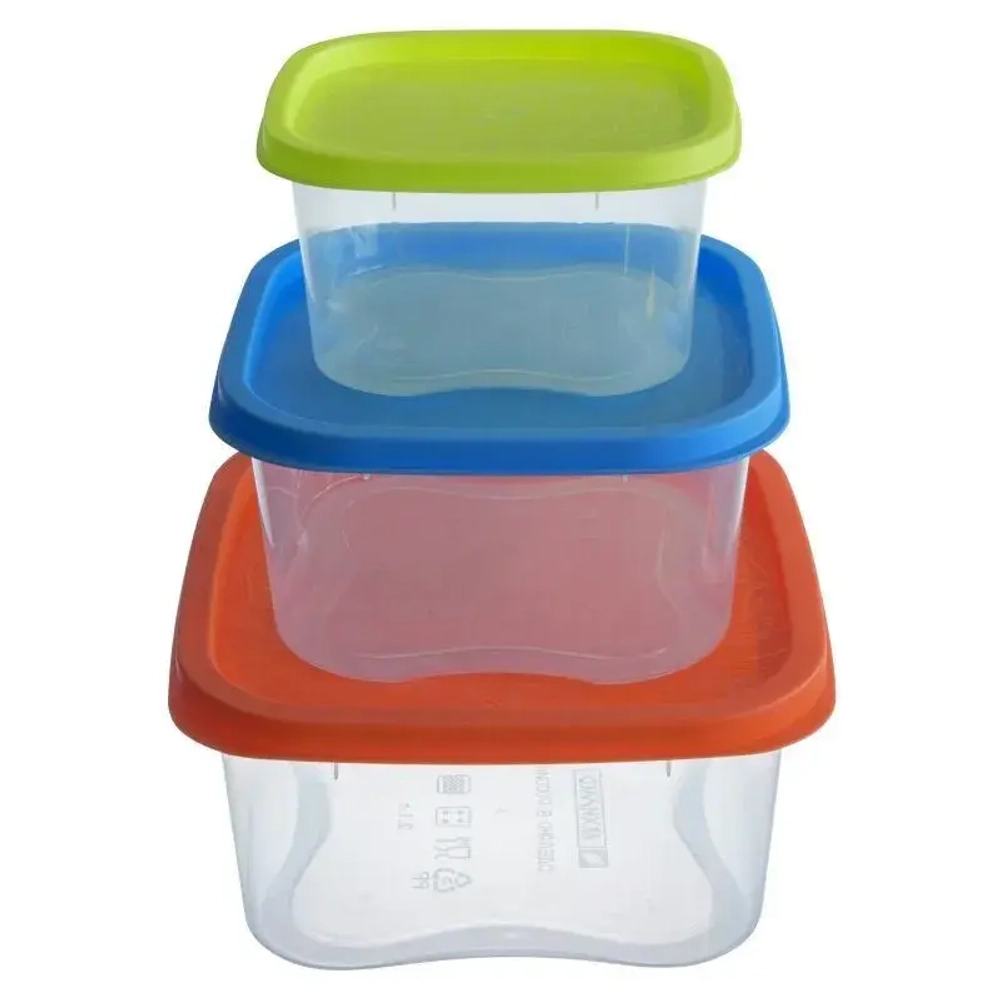 Набор контейнеров Фокус 3шт 0,23л,4л/0,73л