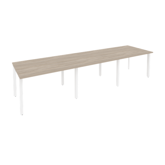 Onix Стол переговорный O.MP-PRG-3.2 Дуб Аттик/Металл Белый 3540*980*750