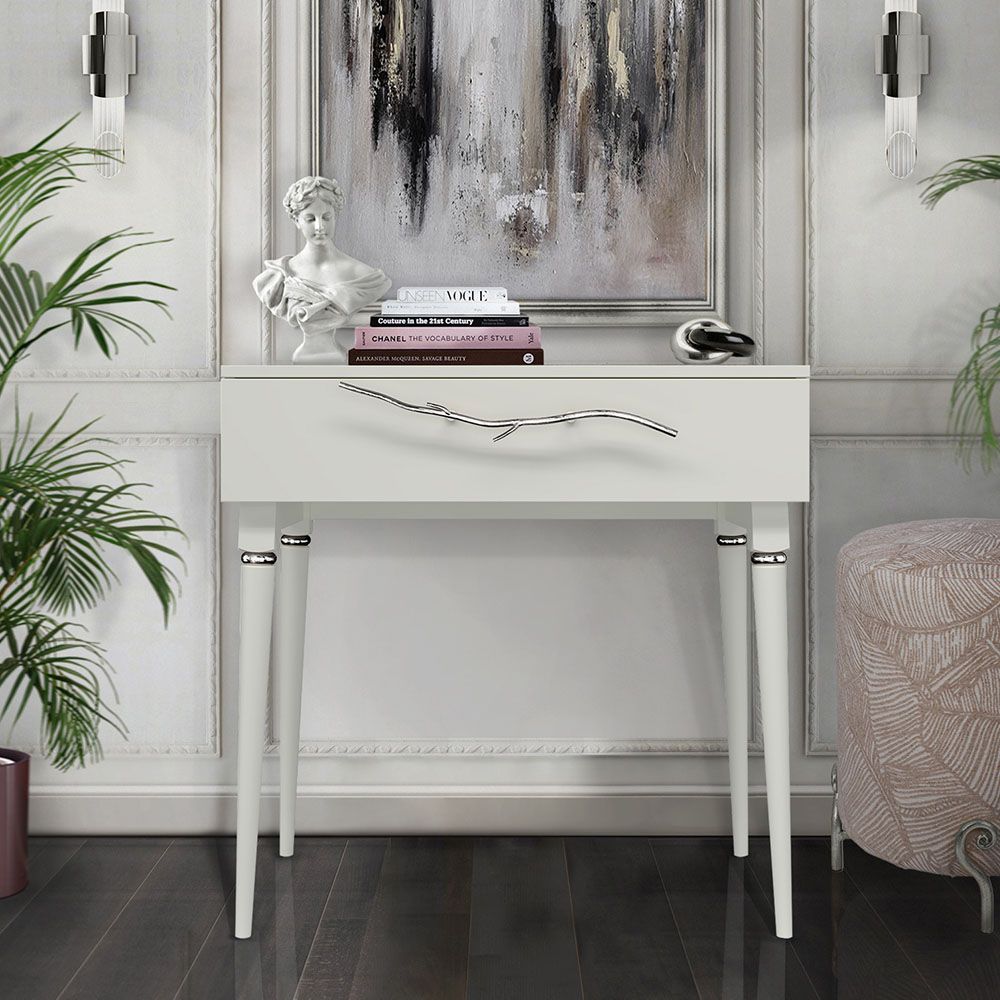 Консоль Арт Колор matte Классик Сильвер Белый опал матовый