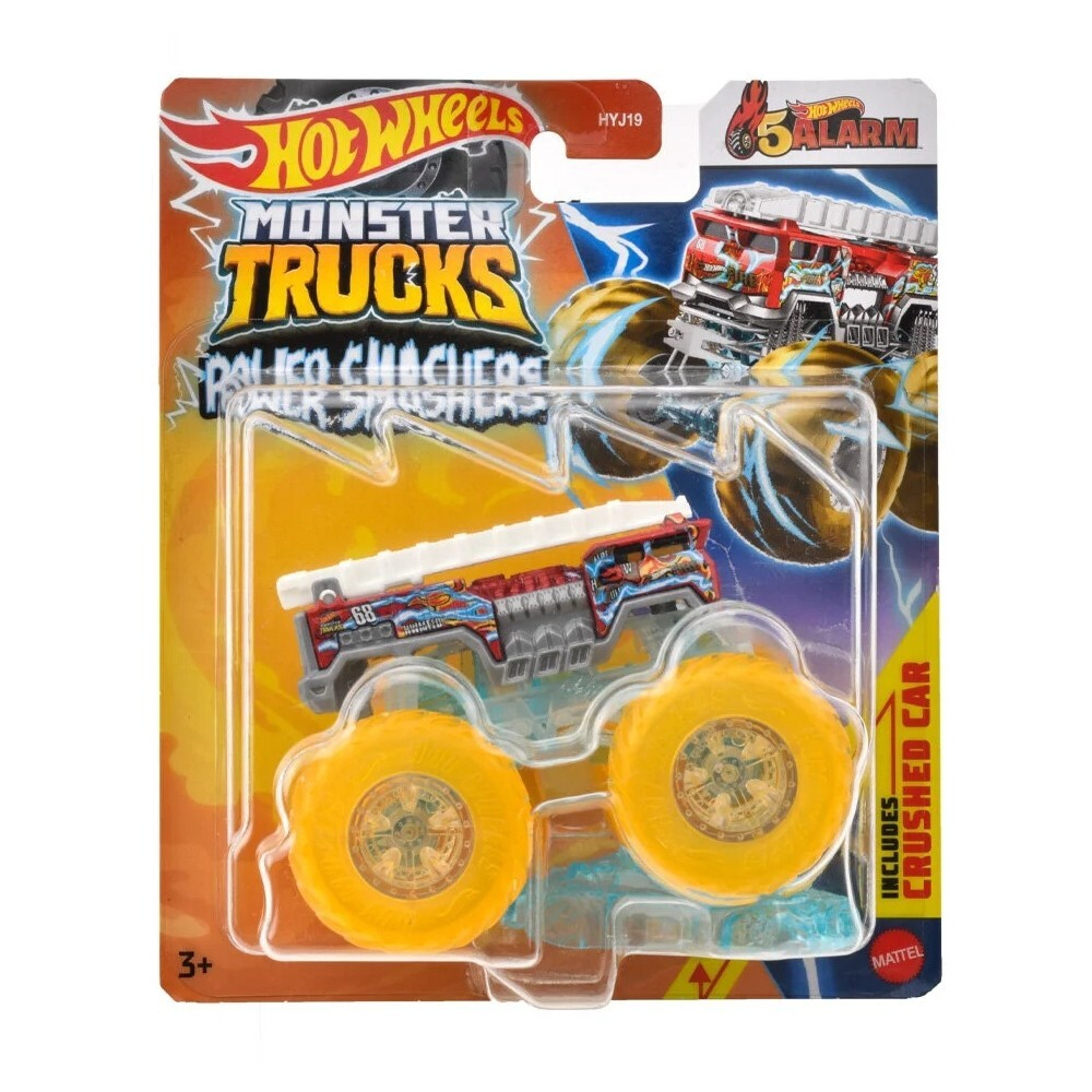 Hot Wheels Monster Trucks - Металлический автомобиль 5 сигнализаций Power Smashers HYJ23 / артикул   HYJ19 HYJ23  / GTIN 194735247769