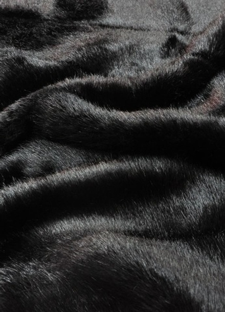 Мех искусственный норка, цвет черный