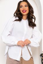 Рубашка с объёмными рукавами "Эльза" (вайт) Б4325 LT Collection (Акция)