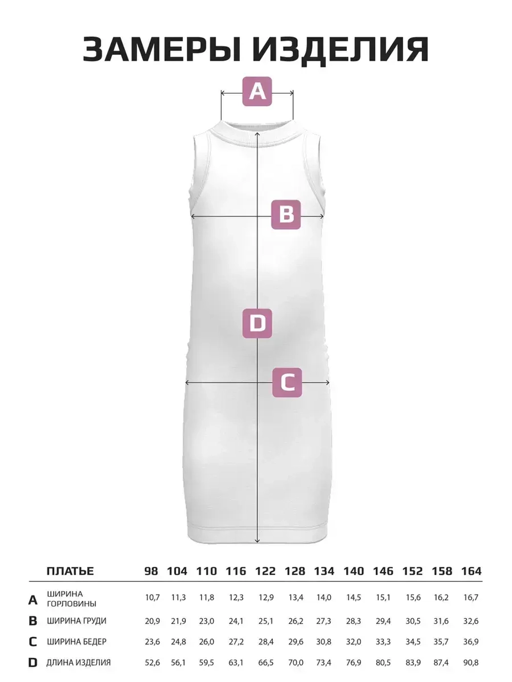 Платье для девочки летнее без рукавов