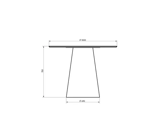 Стол обеденный Lagom D 100 см (черный)