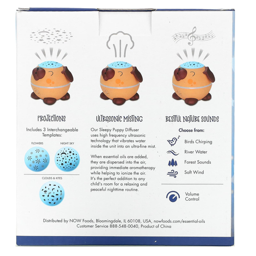 NOW Foods, Solutions, диффузор Sleepy Puppy, 1 диффузор