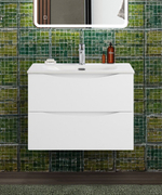 Тумба с раковиной подвесная BelBagno MARINO-CER-N-700-2C-SO-BO-P Bianco Opaco, раковина белая BB-8099-70