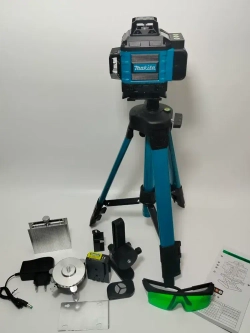 Лазерный уровень / нивелир 4х360 Makita с аксессуарами в сумке, зеленый луч 16 линий 4D