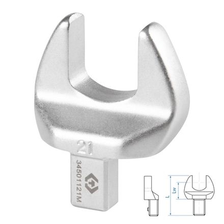 Цена на KING TONY (34501121M) Насадка рожковая серии "FIT", 21 мм, 9х12 мм