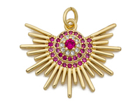 Подвеска "Солнце" 20мм, Ruby