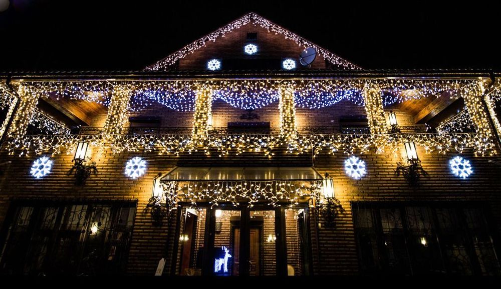 Новогоднее оформление, декор загородных домов