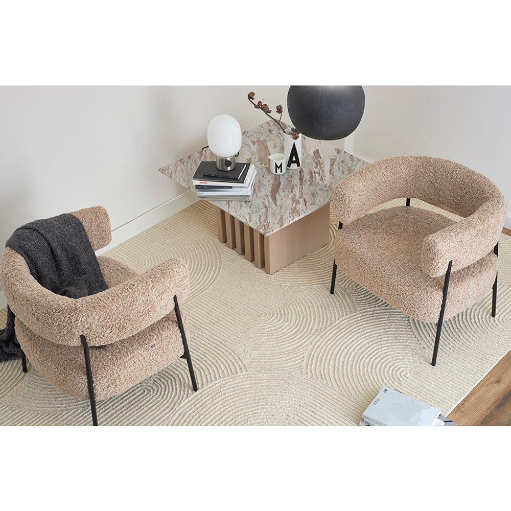 Кресло Bergenson Bjorn HugMe, букле, миндальное молоко